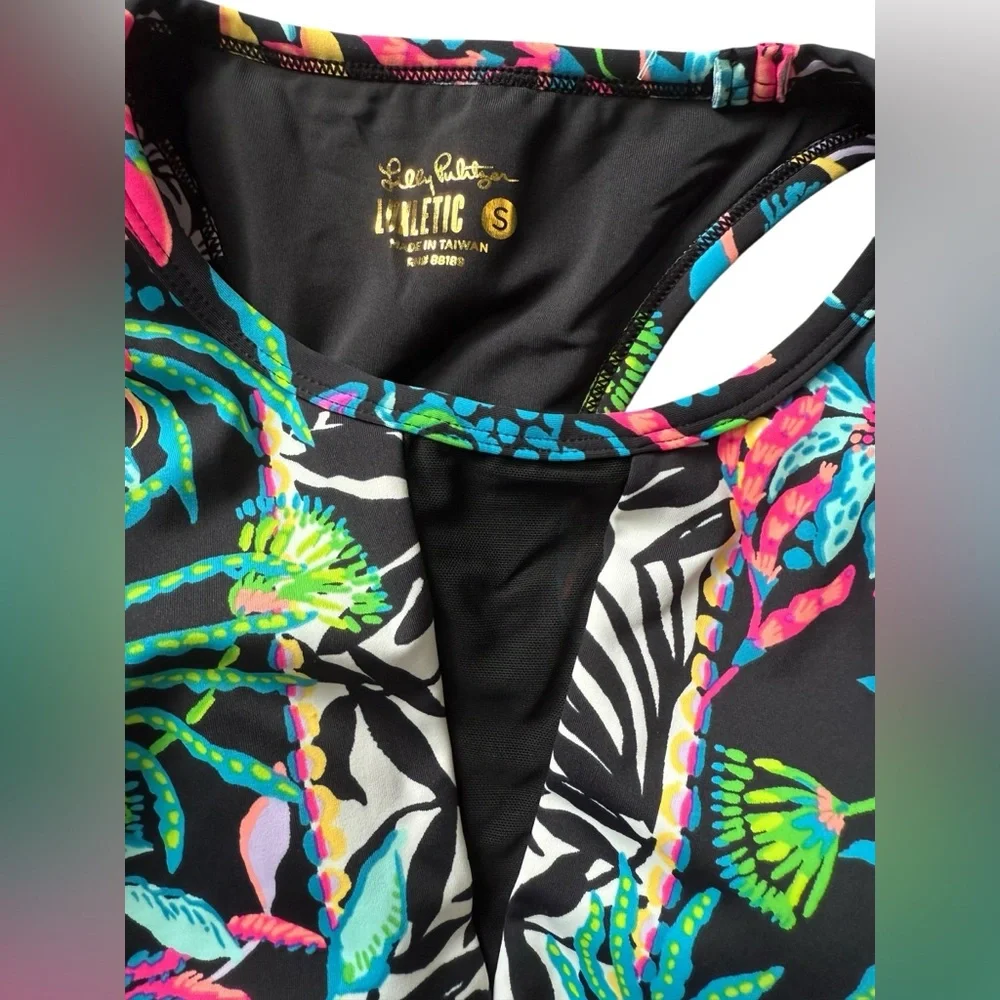 Lilly Pulitzer Vibrant Floral High Neck Somerset Sports Bra